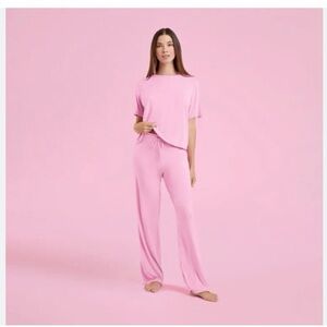 NEW nuuds Bubblegum Pink Women's Pajama Pant Set